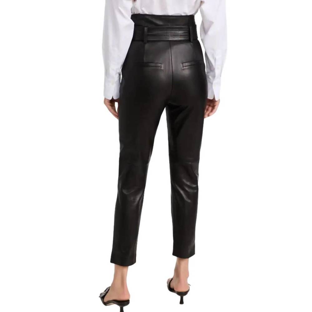 NEW VERONICA BEARD izera leather pant in black - Picture 2 of 2